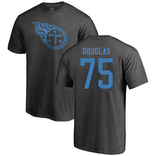 Tennessee Titans Men Ash Jamil Douglas One Color NFL Football #75 T Shirt->nfl t-shirts->Sports Accessory